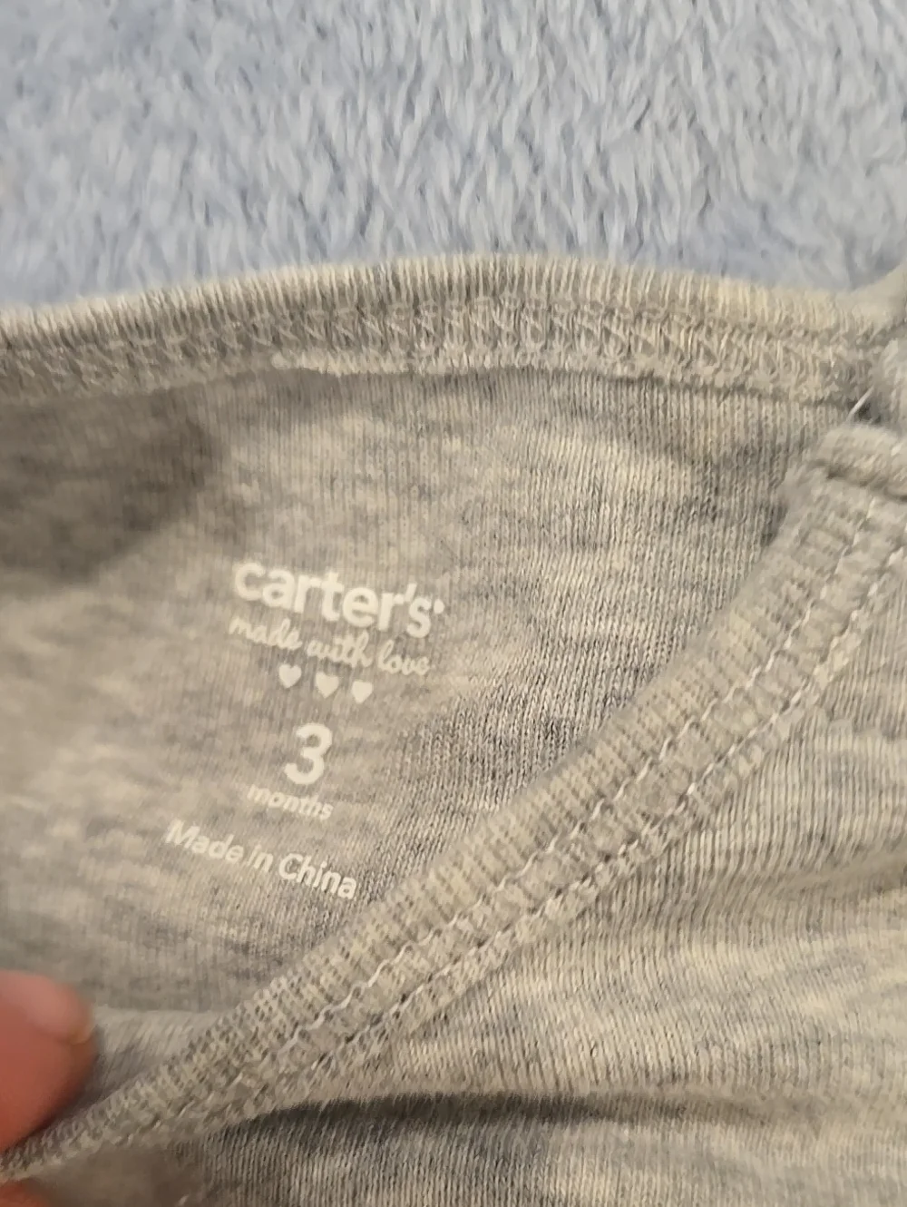 ❤️10/$20 Carter's Gray 'Santa's Helper' Long-Sleeve One-Piece